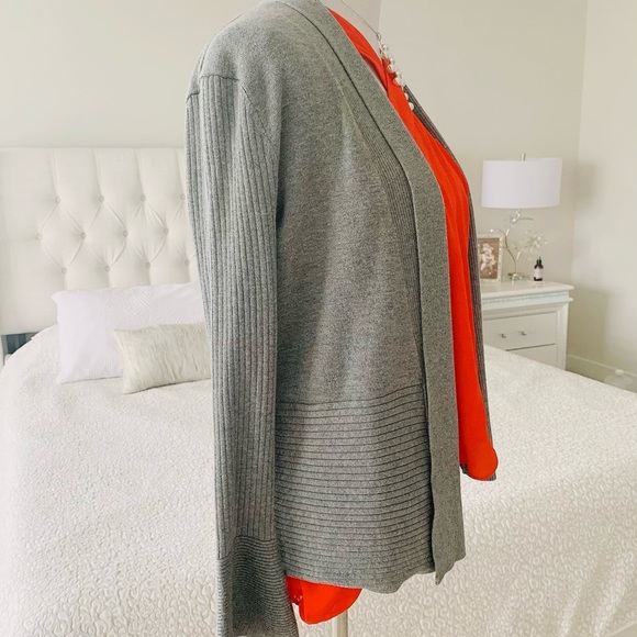 Pointelle Gray Cardigan size Small - Picture 2 of 6